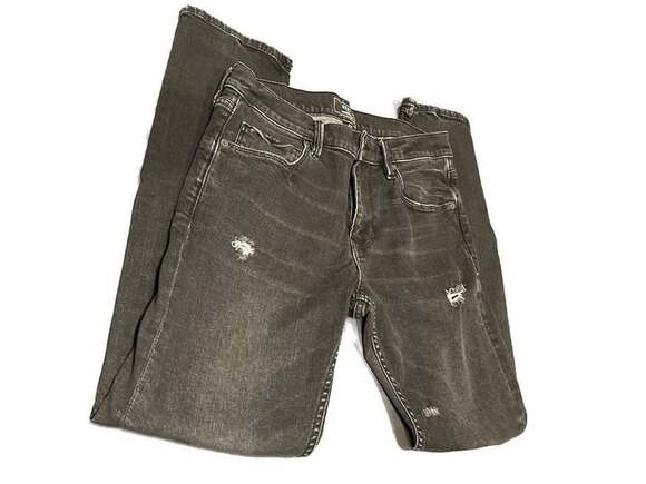 DKNY Men's Varick Skinny Fit Distressed Black Jeans Size 32x30 - Picture 4 of 9